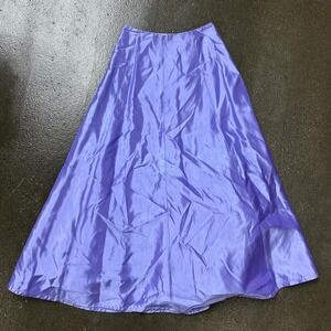 Vintage Jodi Kristopher Size 1/2 Nylon Purple Maxi Skirt